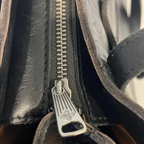 Patricia Nash Heritage Black Leather Chantilly Shoulder Satchel Tote Bag - Picture 12 of 16